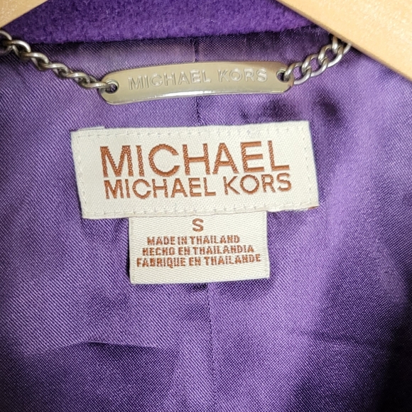 Michael Kors purple double breastfed  pea coat size Small - Picture 4 of 9